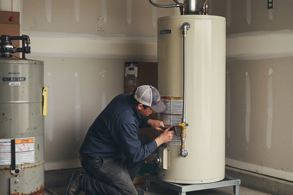Water heater and shutoff valve replacement in Hurley